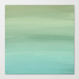 Peaceful 15 - Abstract Modern -  Seafoam Blue Green Teal Sage Canvas Print