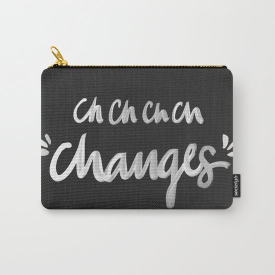 Bowie – White Ink Carry-All Pouch