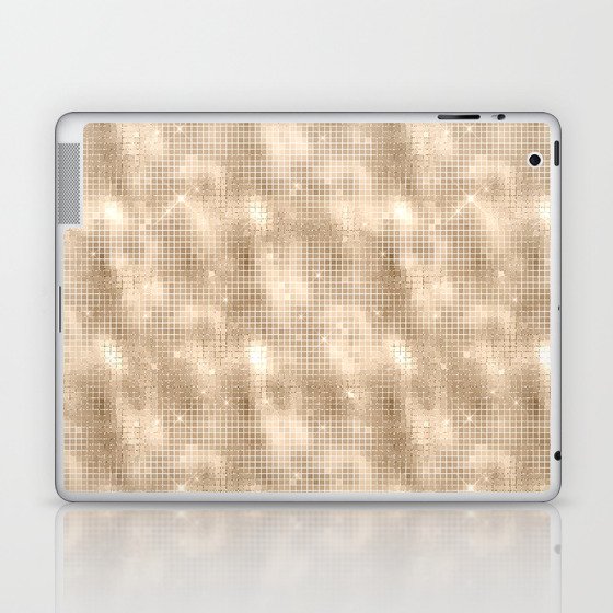 Luxury Soft Gold Sparkle Pattern Laptop & iPad Skin