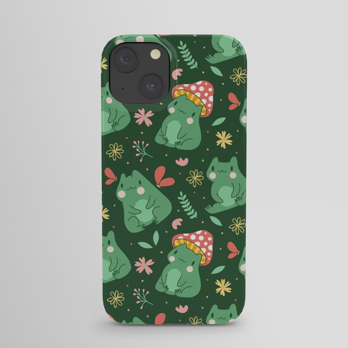 Mushroom Forest Frogs iPhone Case