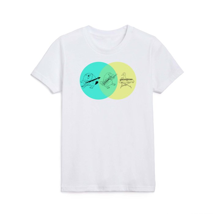 Keytar Platypus Venn Diagram Kids T Shirt