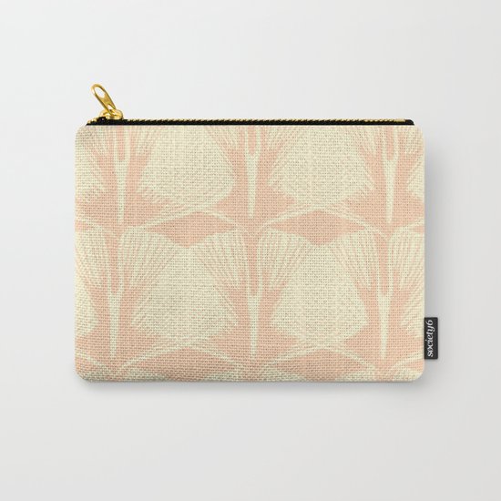 ginkgo leaf pattern in vintage pink Carry-All Pouch
