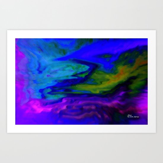 SWIMMING WITH THE SHARKS Art Print