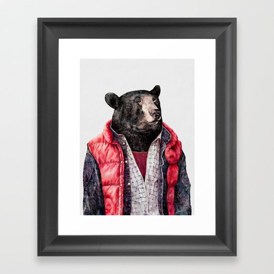 Black Bear Framed Art Print