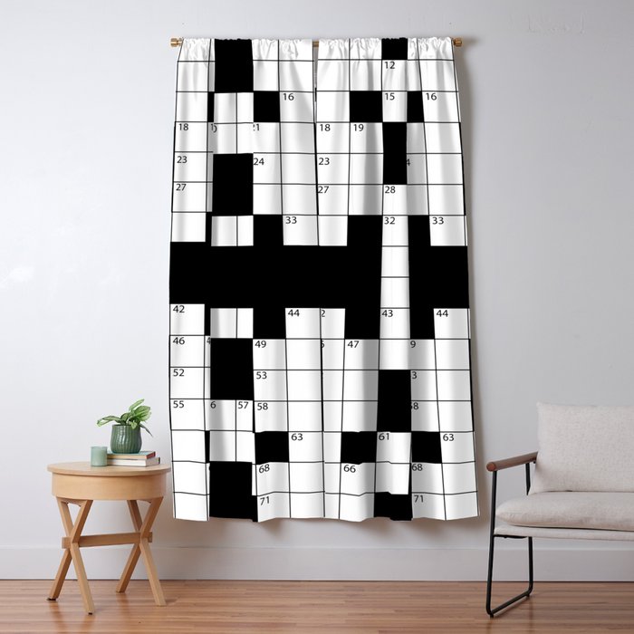 Cool Crossword Pattern Blackout Curtain by Liviana Society6