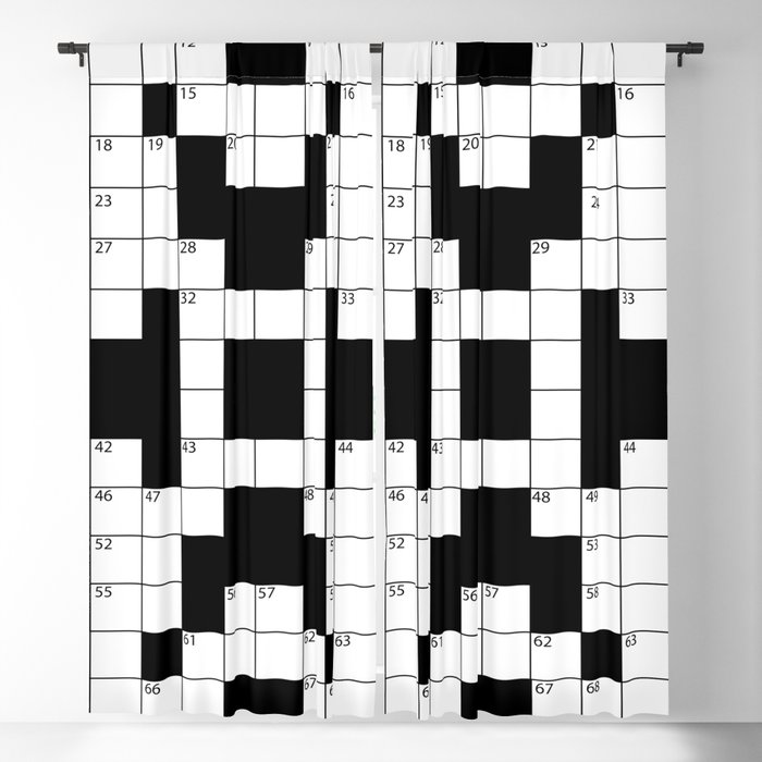 Cool Crossword Pattern Blackout Curtain by shirtsandgifts Society6