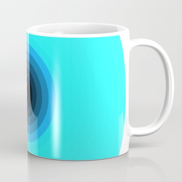 2020 Vision Concentric rings Cyan Blue Black gradient Coffee Mug