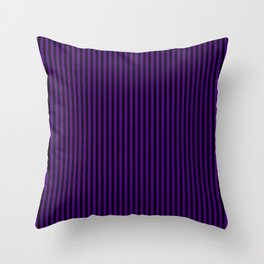 [ Thumbnail: Indigo & Black Colored Striped/Lined Pattern Throw Pillow ]