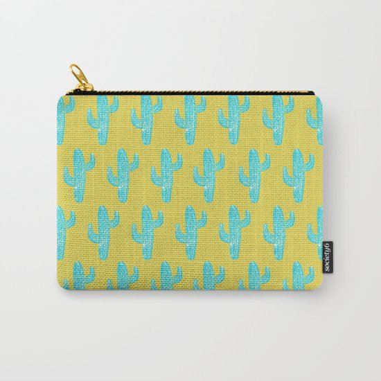 Linocut Cacti Desert Carry-All Pouch