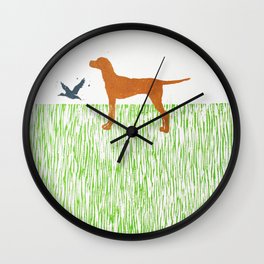 Hungarian vizsla dog Wall Clock