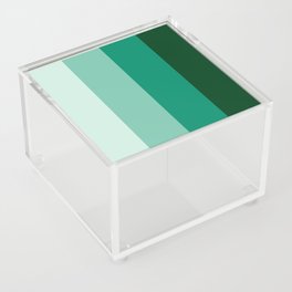 Eye-catching Greens Vertical Stripes Acrylic Box