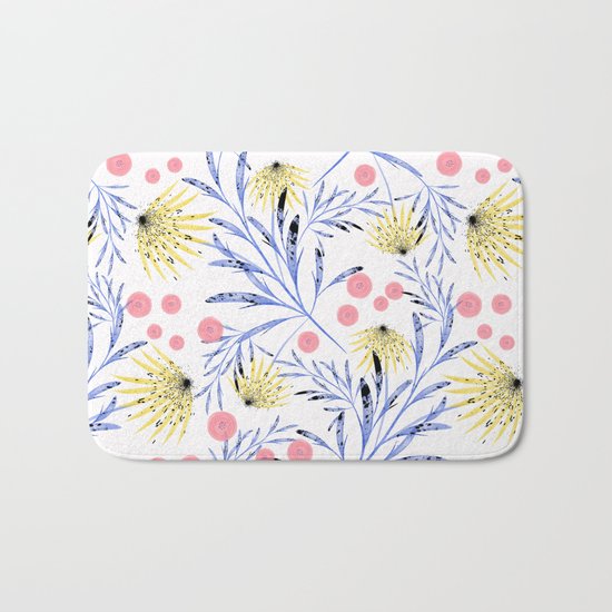 Abstract floral pattern. Bath Mat