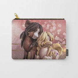 Best Friend Carry-All Pouch | Horse, Graphicdesign, Foal, Valentinsday, Love, Pony, Digital, Flower, Toon, Watercolor 
