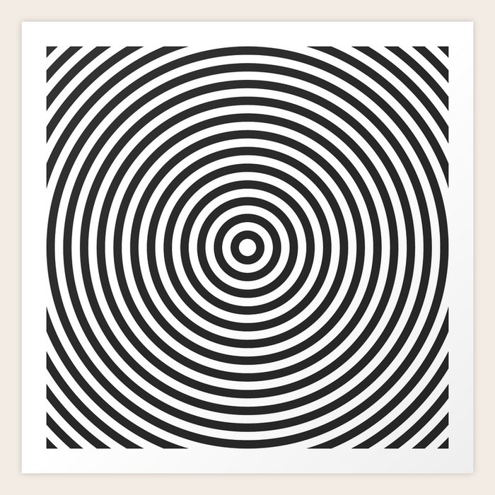 Concentric Circles Art Print By Tinalaliu