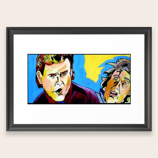 Uncle Joey And Dumb And Dumber Guy Framed Art Print By