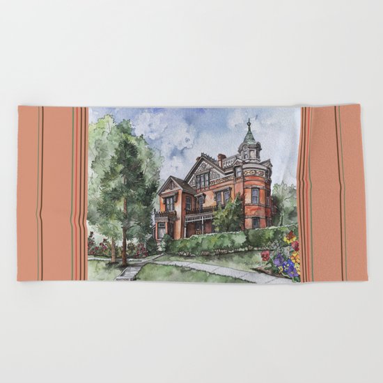Armstrong Mansion Beach Towel