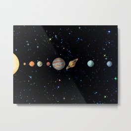 Planetary Solar System Metal Print | Beauty, Cosmos, Milkyway, Science, Astronomy, Cosmic, Graphicdesign, Digital, Accurate, Sun 