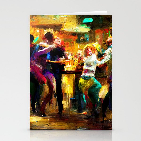 Dancing in a bar Stationery Cards