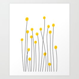 yellow flowers Art Print