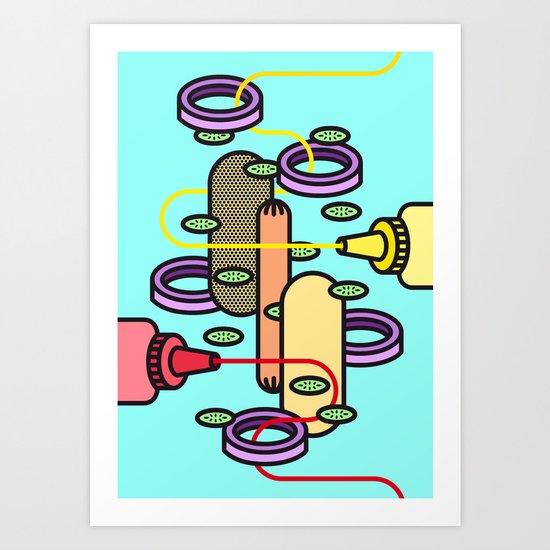 Hot dog Art Print