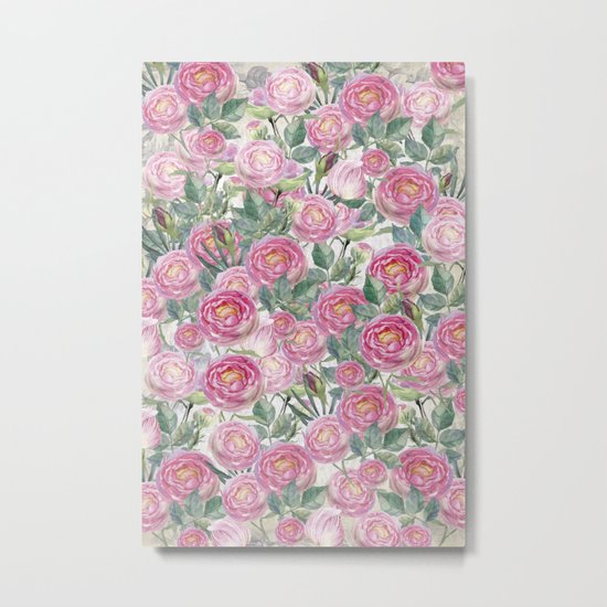 Vintage Roses Metal Print