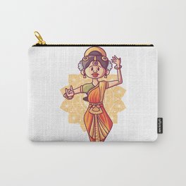 Illustration Indian Bharatnatyam Dance Form Carry-All Pouch