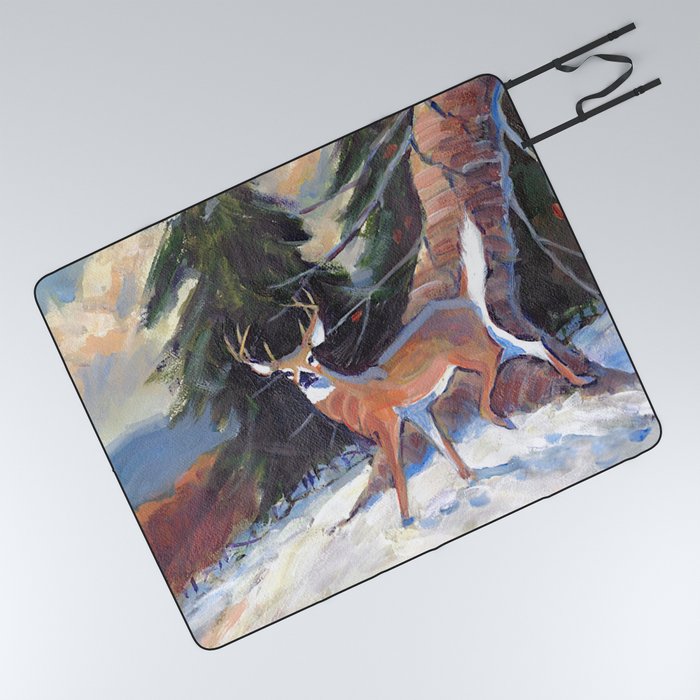 Young Buck Picnic Blanket