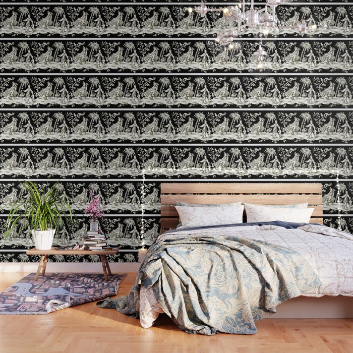 Black & White Chinoiserie Wallpaper