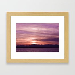 Seattle Sunset Framed Art Print