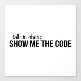 Show me the code Canvas Print