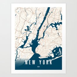 new york city map Art Print | Minimalist, Streetmap, Abstract, Roadmap, Map, Nyc, City, Popart, Newyorkcity, Vintage 