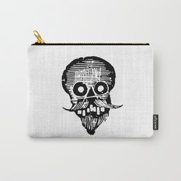 Skull with a beard by José Guadalupe Posada Carry-All Pouch