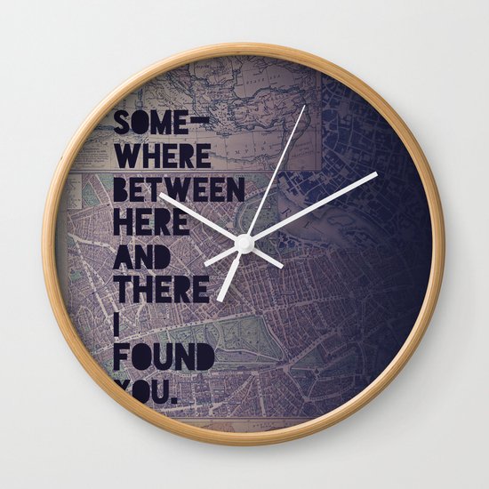 Here & There Wall Clock
