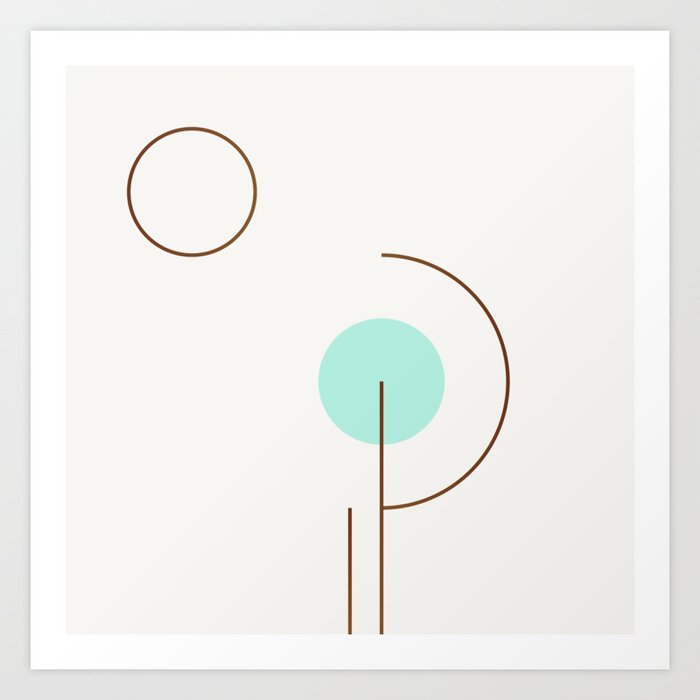 Balm 03 Abstract Geometry Minimalist Illustration Art Print By