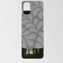 Curvy drops botanical inspired - gray Android Card Case