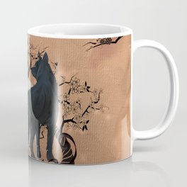 Awesome wolf in black and white Coffee Mug