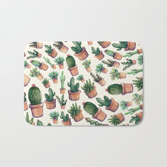 cactus big invasion!! Bath Mat