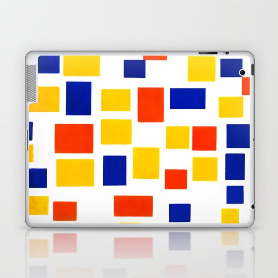 Piet Mondrian (Dutch, 1872-1944) - Composition with Color Planes 1 - 1917 - De Stijl (Neoplasticism) - Abstract, Geometric Abstraction - Gouache on paper - Digitally Enhanced Version - Laptop & iPad Skin
