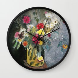 Henri Matisse - Bouquet of mixed flowers - Exhibition Poster Wall Clock