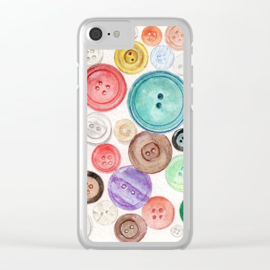 Buttons! Clear iPhone Case