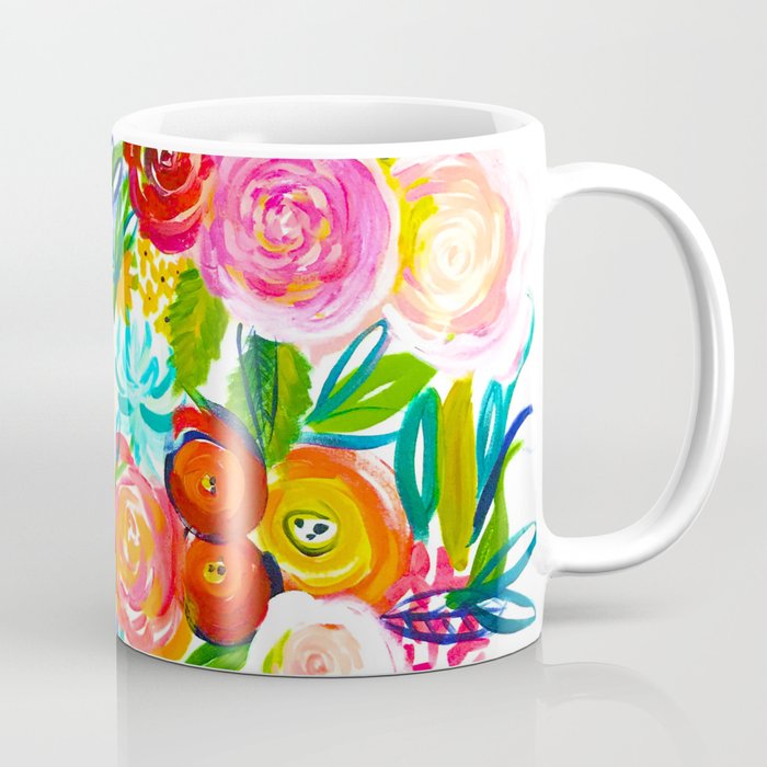 Bright colorful acrylic paint. Macro structure of Multicolored Bubbles  Paint and Oil. Coffee Mug