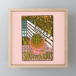 Sagittarius Plant Framed Mini Art Print