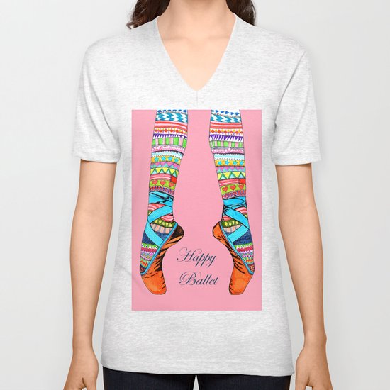 Happy Ballet Unisex V-Neck