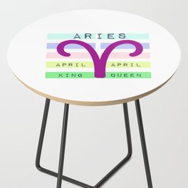 Aries Zodiac Side Table