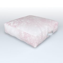 Elegant Scintillant Pink Glitter bokeh Sparkles Photo Outdoor Floor Cushion