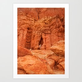 Girl and the Red Rocks Art Print
