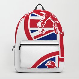 British Linesman Union Jack Flag Icon Backpack | Powerlinetechnician, Greatbritain, British, Tradesman, Gb, Graphicdesign, Worker, Linesman, Uk, England 