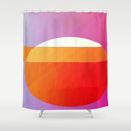 Orange Sun Shower Curtain