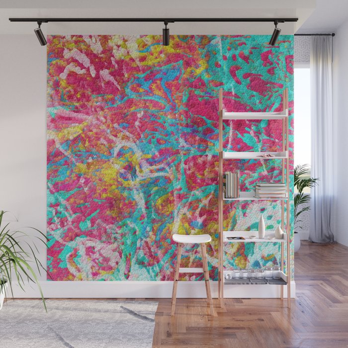 Abstract Painting With Texture Wall Mural By Jugglingelephants