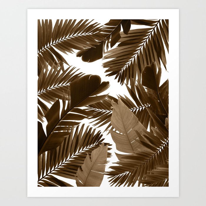 Jungle Leaves Finesse #2 #tropical #decor #art #society6 Art Print